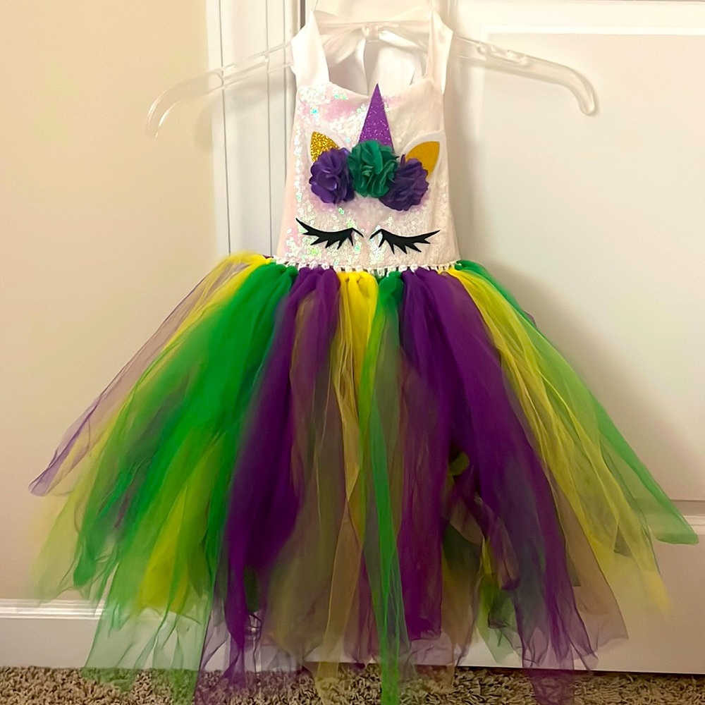 Unicorn tulle sequin dress